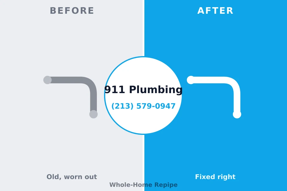 Before and after: plumbing company Orange Lake, NY